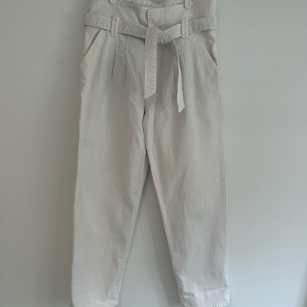 The Greaser Paperbag Pleat High-Waisted Belted Jeans